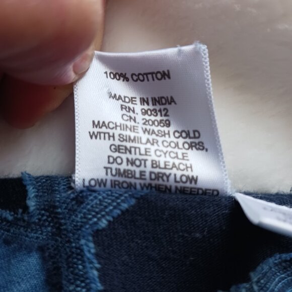 Parsley & Sage, Large, Blue Chevron Top/Wrap, Long Sleeve, Leight Weight, Cotton - Picture 12 of 12